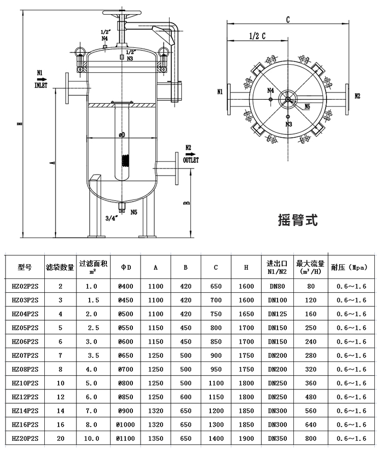 袋式過濾器 龜背式過濾器 多袋式過濾器_http://www.yasfny.com_產(chǎn)品中心_第5張